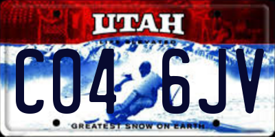 UT license plate C046JV