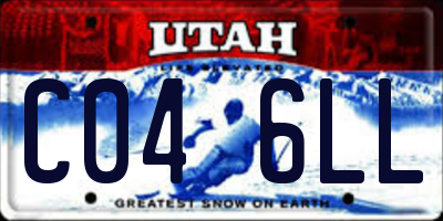 UT license plate C046LL