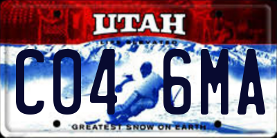 UT license plate C046MA