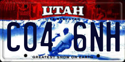 UT license plate C046NH
