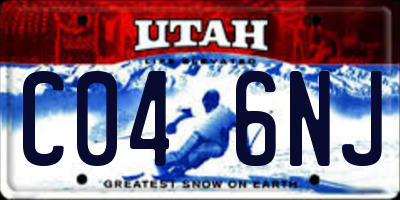UT license plate C046NJ