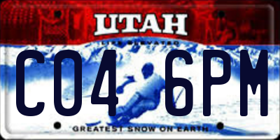 UT license plate C046PM
