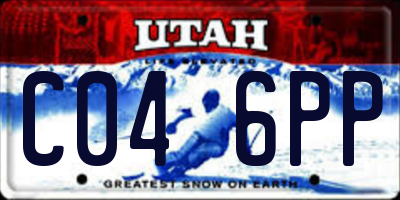 UT license plate C046PP