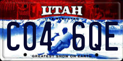 UT license plate C046QE