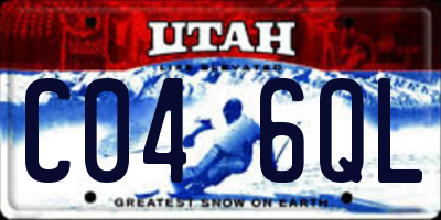 UT license plate C046QL