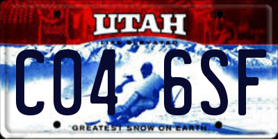 UT license plate C046SF