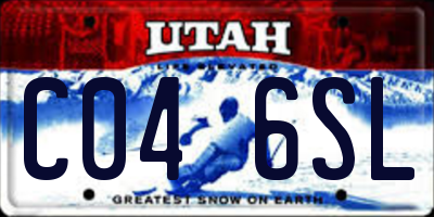 UT license plate C046SL