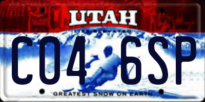 UT license plate C046SP
