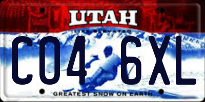 UT license plate C046XL