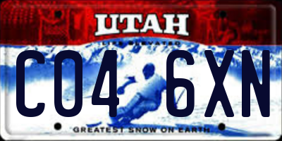 UT license plate C046XN