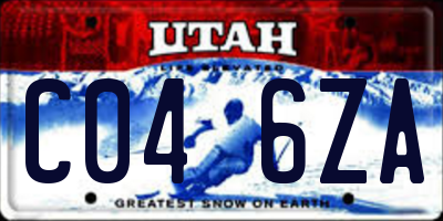 UT license plate C046ZA