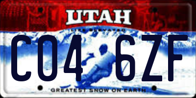UT license plate C046ZF