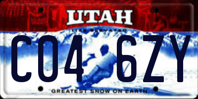 UT license plate C046ZY