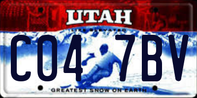 UT license plate C047BV
