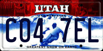 UT license plate C047EL