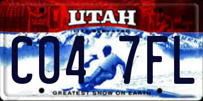 UT license plate C047FL