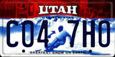 UT license plate C047HO