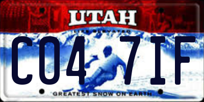UT license plate C047IF