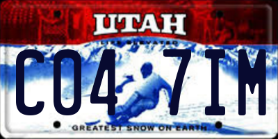 UT license plate C047IM