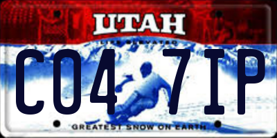 UT license plate C047IP