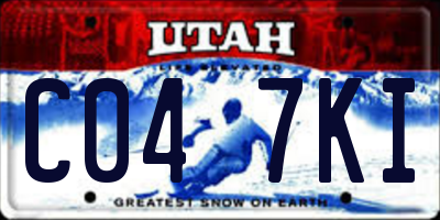 UT license plate C047KI