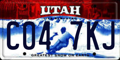 UT license plate C047KJ