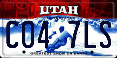 UT license plate C047LS