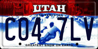 UT license plate C047LV