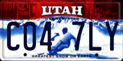 UT license plate C047LY