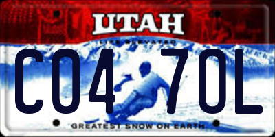 UT license plate C047OL