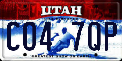UT license plate C047QP