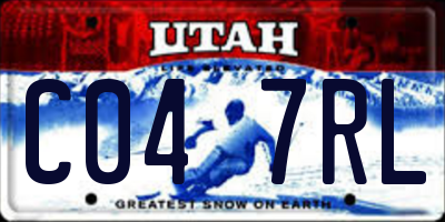 UT license plate C047RL