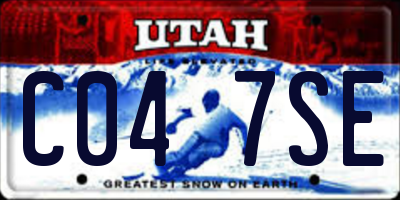 UT license plate C047SE