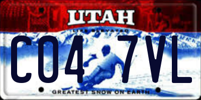 UT license plate C047VL