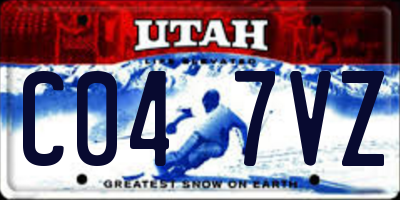 UT license plate C047VZ