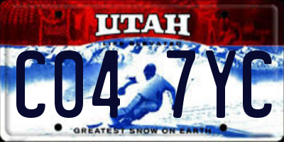 UT license plate C047YC