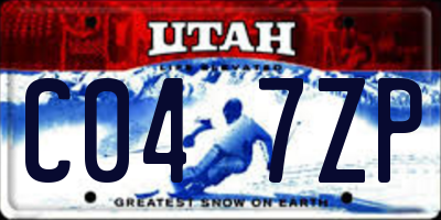 UT license plate C047ZP