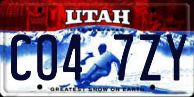 UT license plate C047ZY