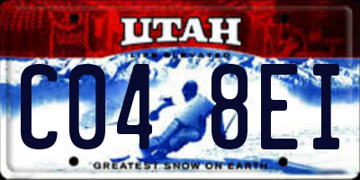 UT license plate C048EI