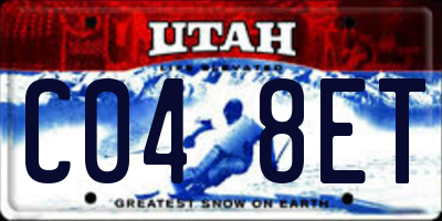 UT license plate C048ET