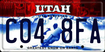 UT license plate C048FA