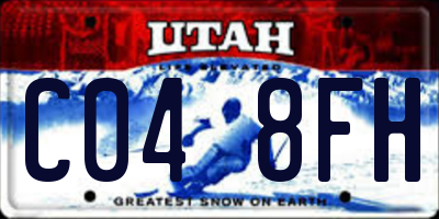 UT license plate C048FH