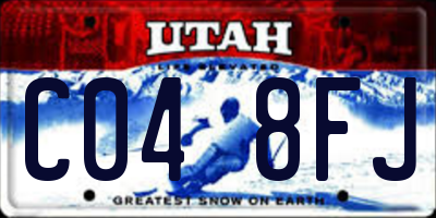 UT license plate C048FJ