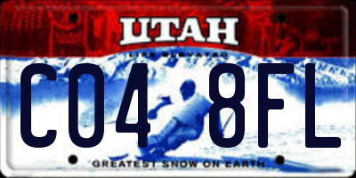 UT license plate C048FL