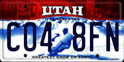 UT license plate C048FN