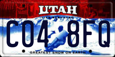 UT license plate C048FQ