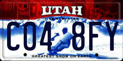 UT license plate C048FY