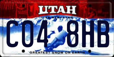 UT license plate C048HB