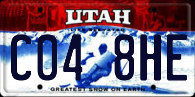 UT license plate C048HE