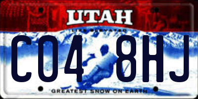 UT license plate C048HJ